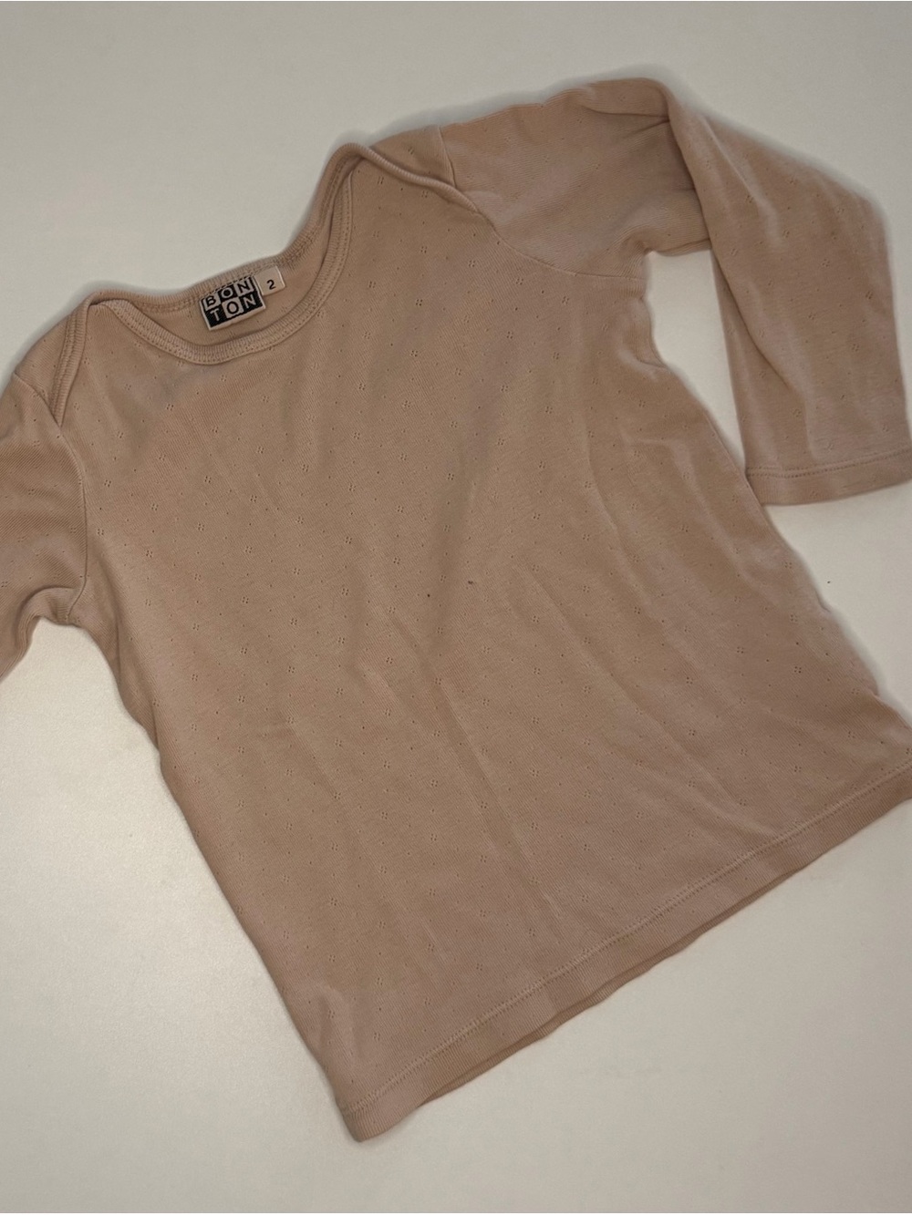 Bonton Eyelet Long Sleeve Top